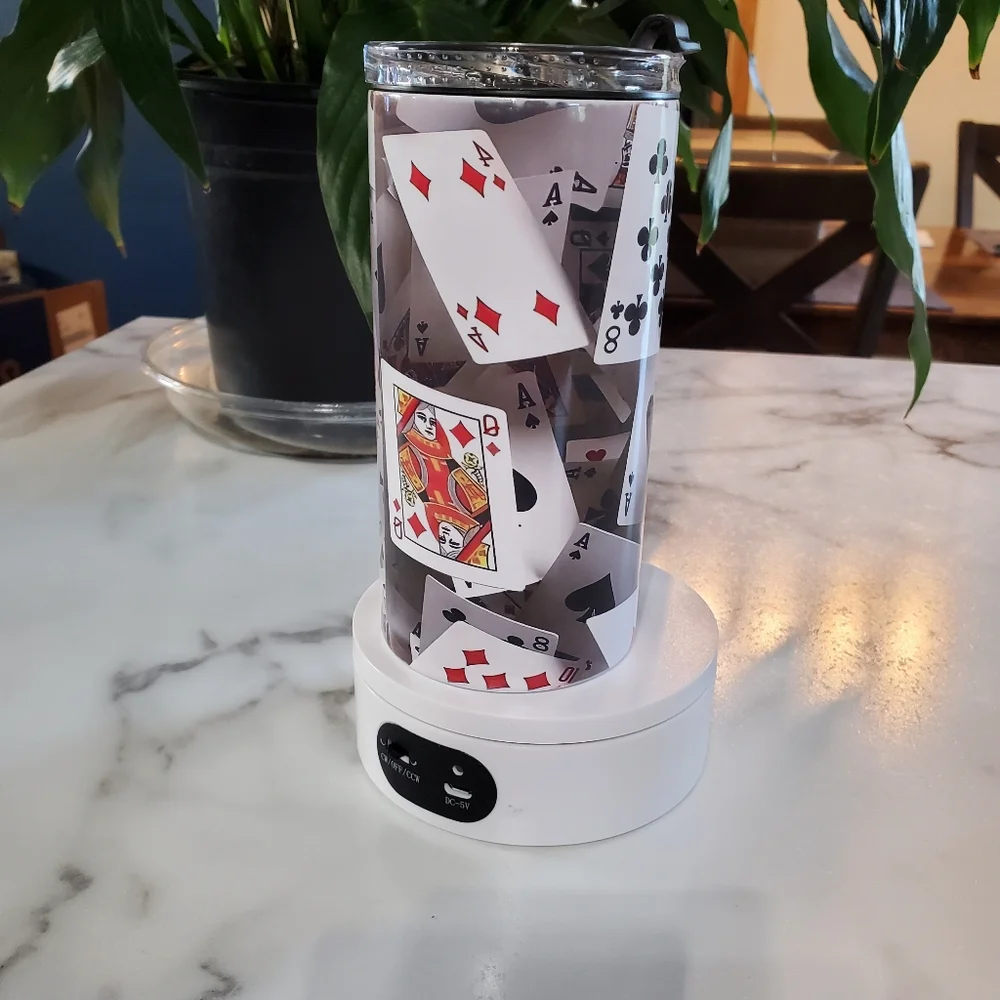Playing Cards 4 in 1 Can Cooler 14oz Tumbler 🎉sale